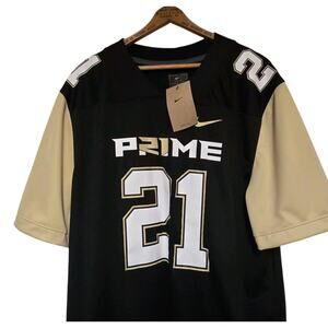 Coach Prime Deion Sanders Jersey Nike Dri-Fit #21 2.0 BLACK NWT SIZE XL $130